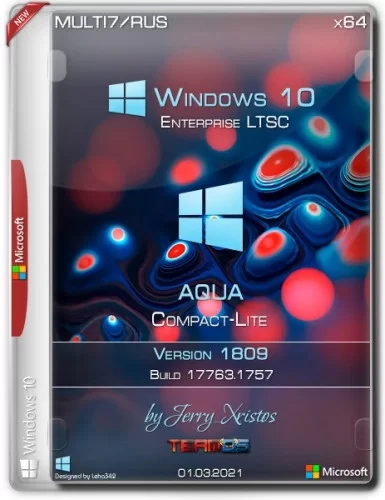 Windows 10 с оригинальным оформлением Enterprise LTSC x64 Aqua Compact-Lite by Jerry_Xristos